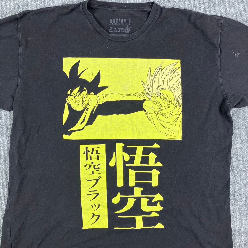 BoxLunch T-Shirt Mens Size 2XL Black Dragon Ball Super Goku Graphic Manga Fair